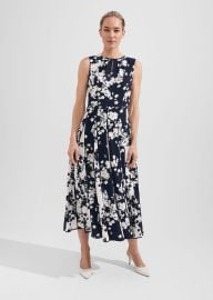 Angelica Floral Pleated Dress at Hobbs