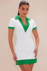 Angelina Bandage Mini Dress - Whitecombo Fashion Nova at Fashion Nova