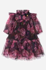 Angels Face Girls Myrtle Kew Ruffle Dress in Black at Childsplay Clothing