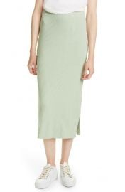 Angie Side Slit Rib Skirt at Nordstrom