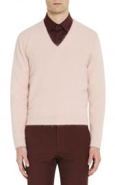 Angora-Blend V-Neck Sweater at Barneys