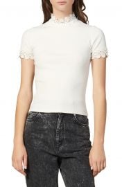 Anie Lace Trim Tee at Nordstrom