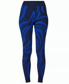 Animal Base Layer Legging - Blue Animal Flow Jacquard Womenx27s Ski Clothes Sweaty Betty at Sweaty Betty