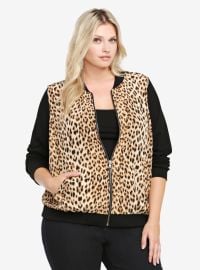 Animal Print Bomber at Torrid