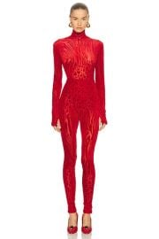 Animal Print Burnout Catsuit at FWRD
