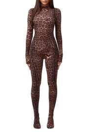 Animal Print Closed Toe Jumpsuit at Nordstrom