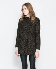 Animal Print Coat at Zara