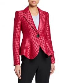 Animal Print Jacquard Jacket at Neiman Marcus