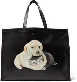 Animal-Print Leather Tote Bag by Balenciaga at Matches