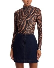 Animal Print Mesh Long Sleeve Top - Exclusive at Bloomingdales
