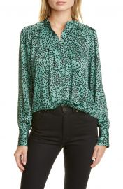 Animal Print Pintuck Poet Blouse by Equipment at Nordstrom