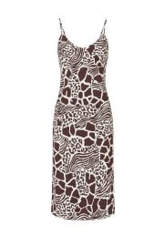 Animal Print Silk Slip Dress by Adam Lippes Collective at Rent The Runway