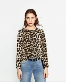 Animal Print Top at Zara