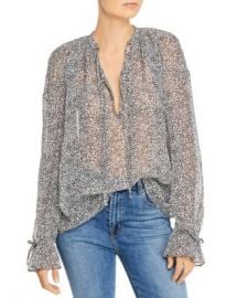 Anine Bing Abigail Printed Silk Top  Women - Bloomingdale s at Bloomingdales