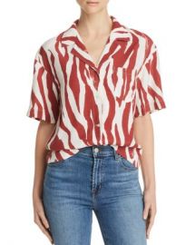 Anine Bing Benji Zebra-Print Button-Down Top Women - Bloomingdale s at Bloomingdales