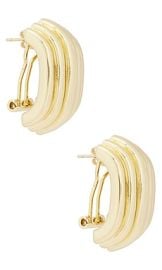 Anine Bing Chunky Ribbed Earrings In Gold at Revolve