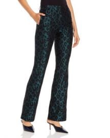 Anine Bing Cindy Emerald Leopard Jacquard Flared Pants Women - Bloomingdale s at Bloomingdales