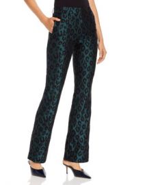 Anine Bing Cindy Emerald Leopard Jacquard Flared Pants Women - Bloomingdale s at Bloomingdales