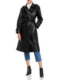 Anine Bing Finley Faux Leather Trench Coat Bloomingdales at Bloomingdales