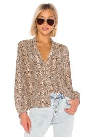 Anine Bing Lilah Silk Blouse at Revolve