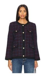 Anine Bing Lydia Jacket In Blue Red at Revolve