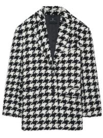 Anine Bing Quinn houndstooth blazer at Farfetch