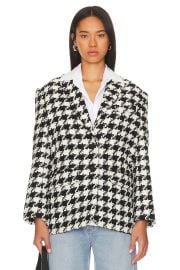 Anine Bing Quinn houndstooth blazer at Revolve