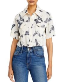 Anine Bing Scout Crane Print Shirt Bloomingdales at Bloomingdales