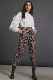 Anisa Floral Corduroy Joggers at Anthropologie