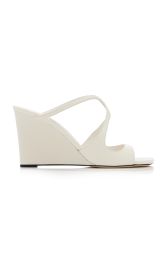 Anise Leather Wedge Sandals By Jimmy Choo at Moda Operandi