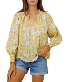 Anissa Floral Print Peasant Top at Bloomingdales