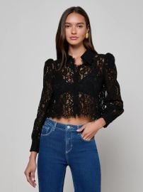 Anita Lace Blouse in Black L39AGENCE at L'Agence