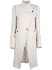 Ann Demeulemeester Blanche Structured Asymmetric Coat - at Farfetch