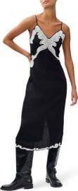 Ann Embroidery Detail Midi Slipdress at Nordstrom Rack
