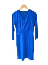 WornOnTV: Iris’s blue crossover v-neck dress on Good Morning America ...