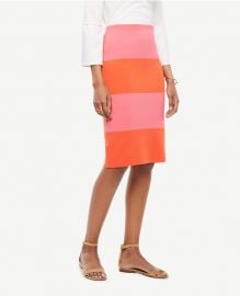 Ann Taylor Colorblock Stripe Sweater Skirt at Ann Taylor