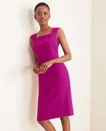 Ann Taylor Doubleweave Square Neck Sheath Dress at Ann Taylor