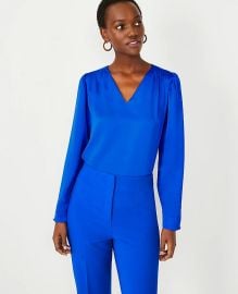 Ann Taylor Draped Sleeve V neck Top at Ann Taylor