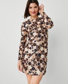 Ann Taylor Floral Sequin Shift Dress at Ann Taylor