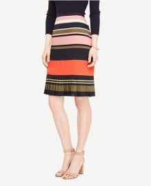 Ann Taylor Fluted Striped Skirt at Ann Taylor