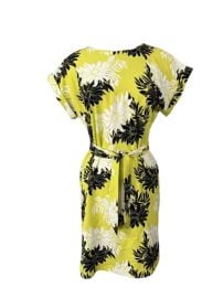 Ann Taylor LOFT Chartreuse Floral Belted Shift Dress Sleeveless Size Small eBay at eBay