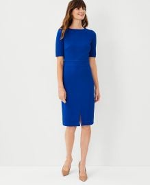 Ann Taylor Petite V Back Short Sleeve Sheath Dress at Ann Taylor