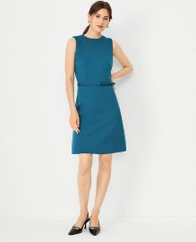 Ann Taylor The Belted A Line Dress in Double Knit in Dragonfly at Ann Taylor