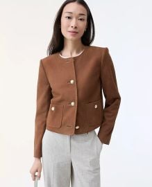 Ann Taylor The Crew Neck Jacket in Suede at Ann Taylor