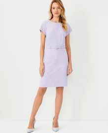 Ann Taylor The Seamed Belted Dress in Bi Stretch at Ann Taylor