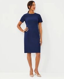 Ann Taylor The Short Sleeve Sheath Dress in Bi Stretch at Ann Taylor