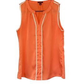 Ann Taylor Tops Orange Sleeveless Blouse Poshmark at Poshmark