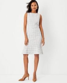 Ann Taylor Tweed Flounce Sheath Dress at Ann Taylor