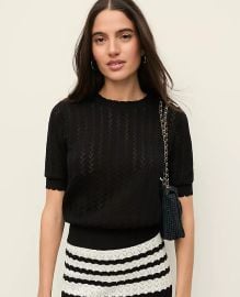 Ann Taylor Weekend Pointelle Sweater Tee at Ann Taylor