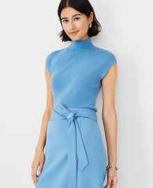 Ann Taylor Wide Shoulder Mock Neck Sweater and Skirt at Ann Taylor